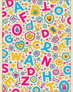 Alphabet Hearts Stars Fun Rug