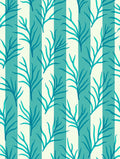 Teal Coral Stripe Abstract Rug