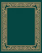 Golden Celtic Knot Border Rug