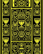 Bold Geometric Trophy and Crest Rug