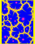 Electric Blue Radiant Starburst Cascade Rug
