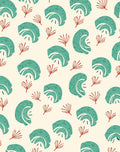 Terra Cotta Teal Abstract Elements Rug