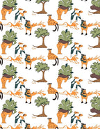 Amber Giraffe Tree Animal Whimsy Rug
