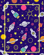 Outer Space Rocket Planet Journey Rug