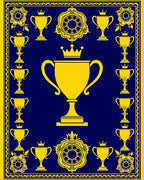 Royal Yellow Trophies Blue Regal Rug