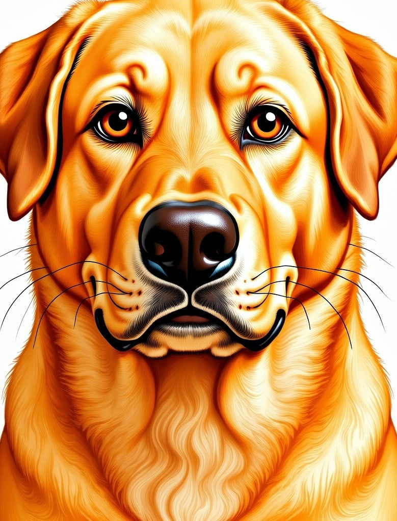 Golden Labrador Portrait Artistic Rug