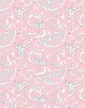Whimsical Pink Starfish Swirls Rug