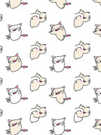 Playful Beige And White Cats Rug