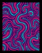 Bold Pink Teal Swirl Abstract Rug