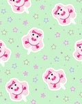 Cute Pink Cotton Candy Stars Rug