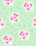 Cute Pink Cotton Candy Stars Rug
