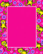 Pink Tiger Flower Garden Border Rug