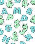 Cute Dinosaurs and Alphabet Letters Rug