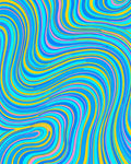 Groovy Aqua Pink Swirl Waves Rug