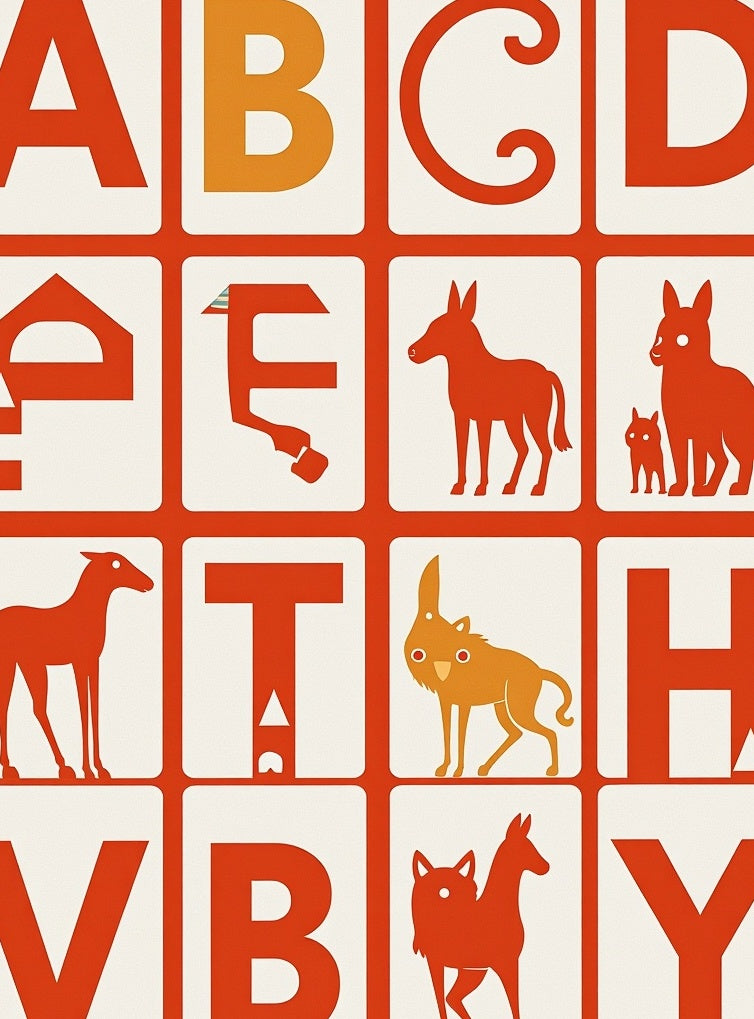 Alphabet Animals Graphic Rug