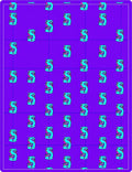 Retro Aqua Flamingo Grid Rug
