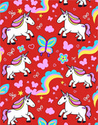 Enchanted Unicorn Rainbow Cloud Butterfly Rug