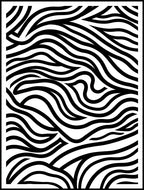 Bold Black and White Wavy Lines Rug
