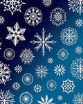 Winter White Snowflake Gradient Rug