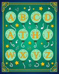 Whimsical Alphabet Balloons With Stars Rug