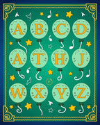 Whimsical Alphabet Balloons With Stars Rug