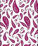 Crimson Paisley Swirls All Over Rug