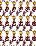Golden Trophy Champion Figures Burgundy Rug