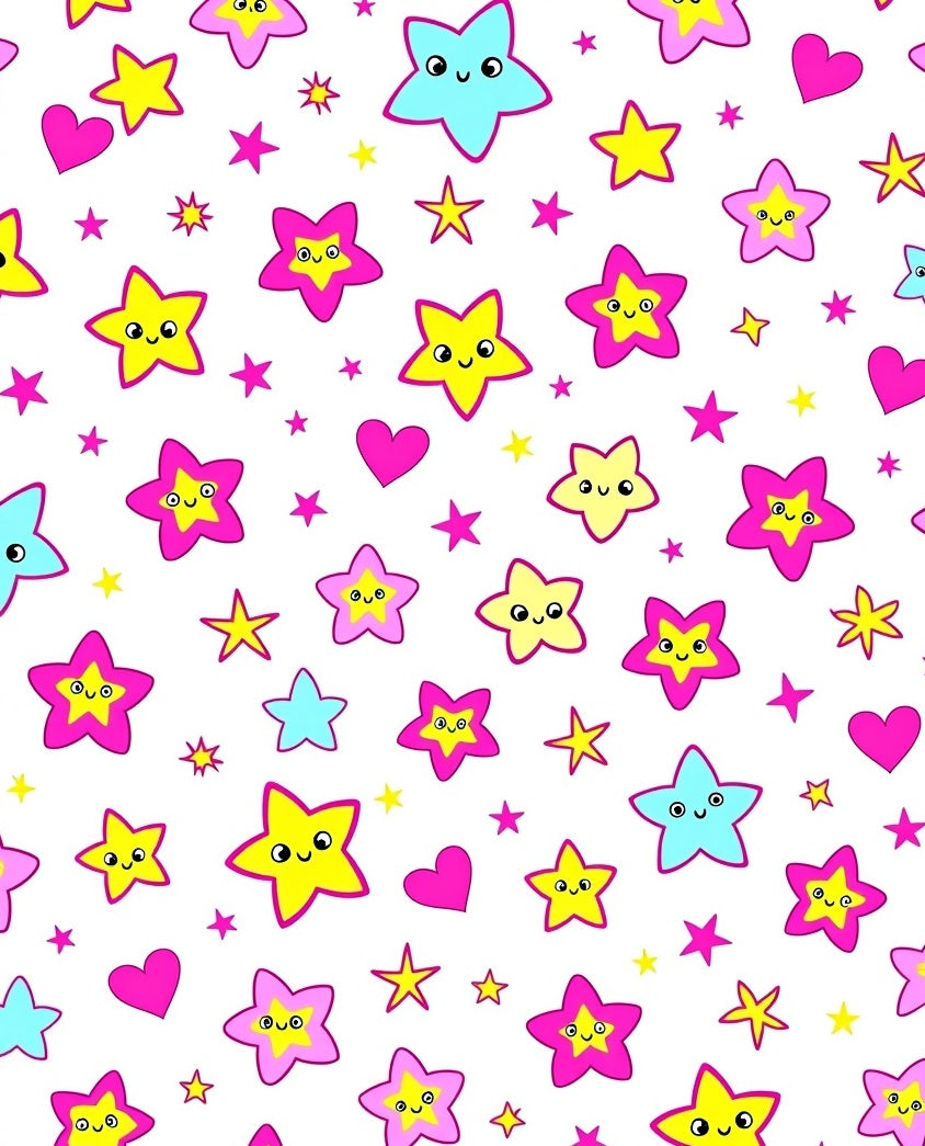 Happy Kawaii Stars Hearts Collection Rug