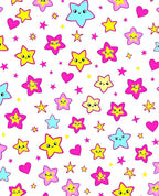 Happy Kawaii Stars Hearts Collection Rug