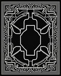 Monochromatic Ornate Geometric Square Rug