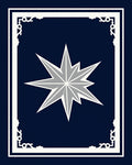 Deep Blue Starburst Geometric Elegance Rug