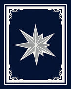 Deep Blue Starburst Geometric Elegance Rug