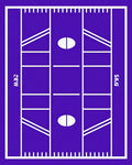 Bold Purple Football Field Graphic Rug