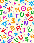 Alphabet Splash Multi Color Graphic Rug
