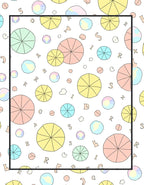 Pastel Circle Alfabet Scattered Rug