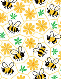 Cute Yellow Bee Yellow Flower Garden Rug