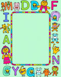 Children's Alphabet Creatures Border Rug