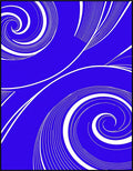 Vibrant Blue Swirl Abstraction Rug