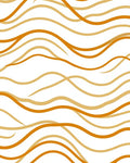 Caramel Ochre Wavy Line Collage Rug