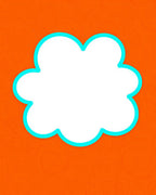 Orange Swirl Cloud Outline Rug