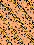 Retro Orange Leopard Spots Circles Rug
