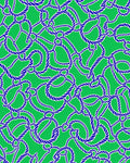 Blue Rope Nautical Green Background Rug