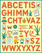 Playful Alphabet Characters and Objects Rug