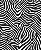 Organic Black and White Swirl Rug