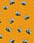 Whimsical Yellow Bee Honeycomb Rug