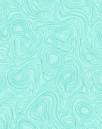 Aqua Topographic Contour Lines Rug