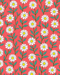 Coral Daisy Garden Vine Rug