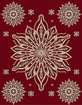 Crimson Cream Mandala Floral Radiance Rug
