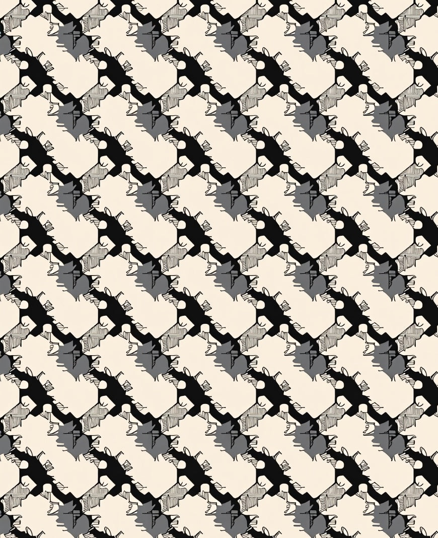 Diagonal Black White Abstract Forms Rug