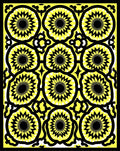 Bold Yellow Sunburst Mandala Rug
